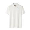 Логотип Удобная Дышащая Повседневная Футболка-поло с коротким рукавом Мужские топы Винтажно-белый A5QHJ-CM9