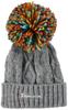 Детская вязаная шапка Размеры Свободный размер 435-0032 Серый, 53-55см,