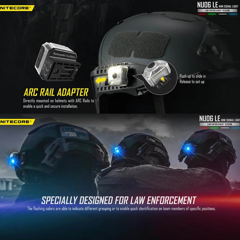 NITECORE NU06 LE 15Lumens LED Singal Lamp Multi-light Source LED Tactical Warning USB Rechargeable Head lamp