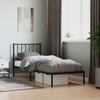 VidaXL Metal Bed Frame with Headboard Black 80x200 Cm 374428