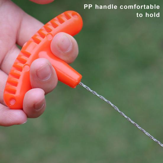 Тросовая пила из нержавеющей стали Ручная карманная веревочная пила с ручкой Эргономичная ручка Портативная пила для аварийного выживания Инструмент для резки труб из ПВХ