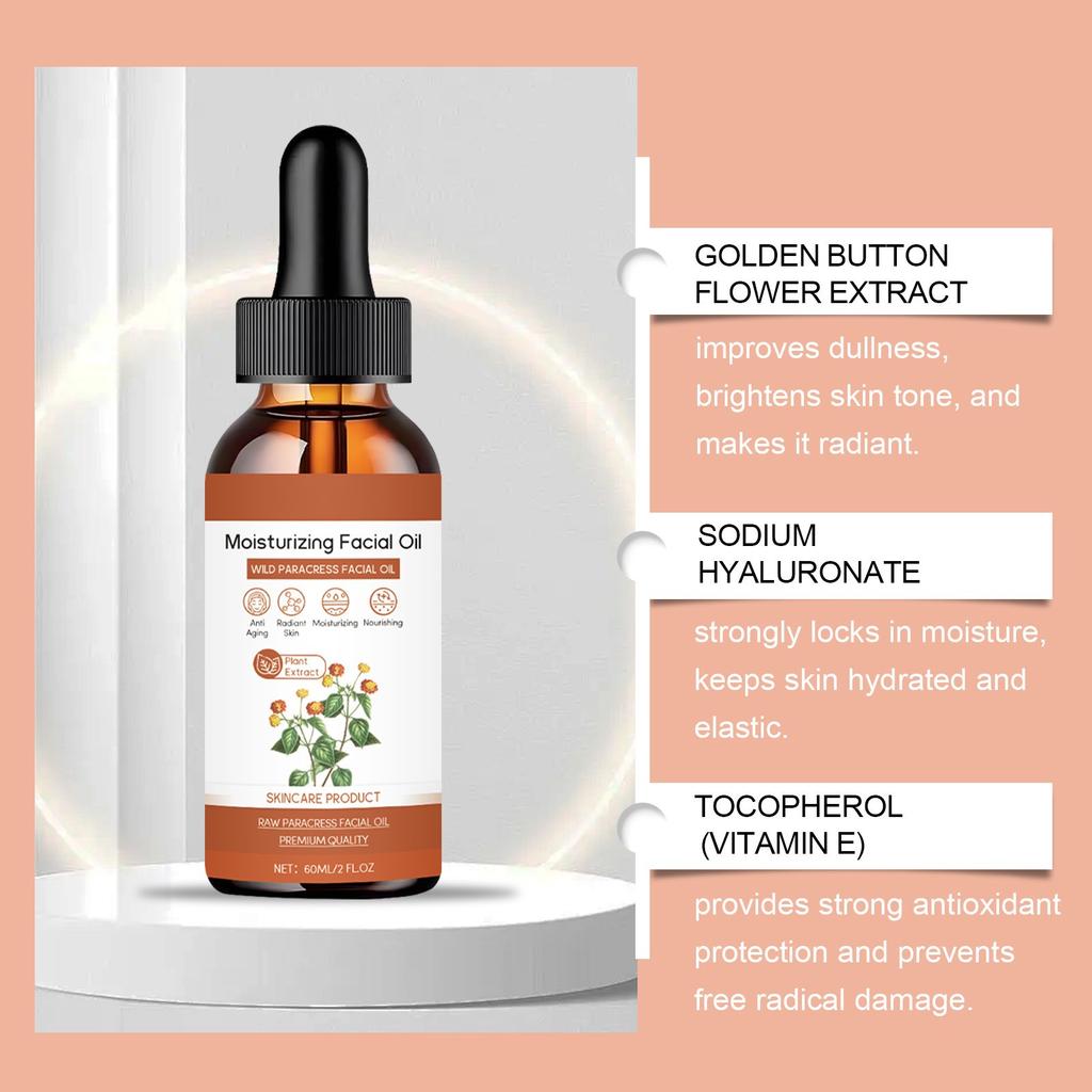 Organic Facial Oil Aging Moisturizing Serum Oil For Wrinkle Reduction, Hydration, Brightening, 60ML