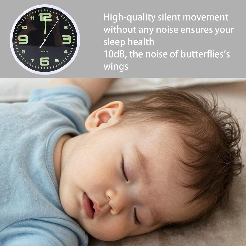 Plastic Luminous Wall Clock Silent Digital Clock Home Decoration Quartz Wall Clock Office