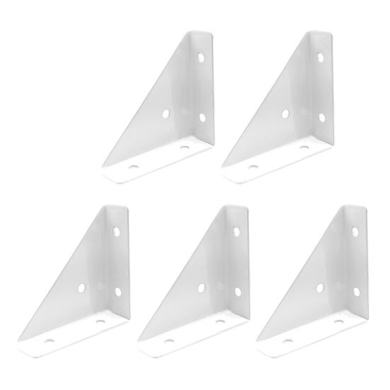 5Pcs Corner Brace Brackets Rustproof Corrosion Resistant Simple Installation 90-Degree Triangle Gusset Corner Brace Fasteners