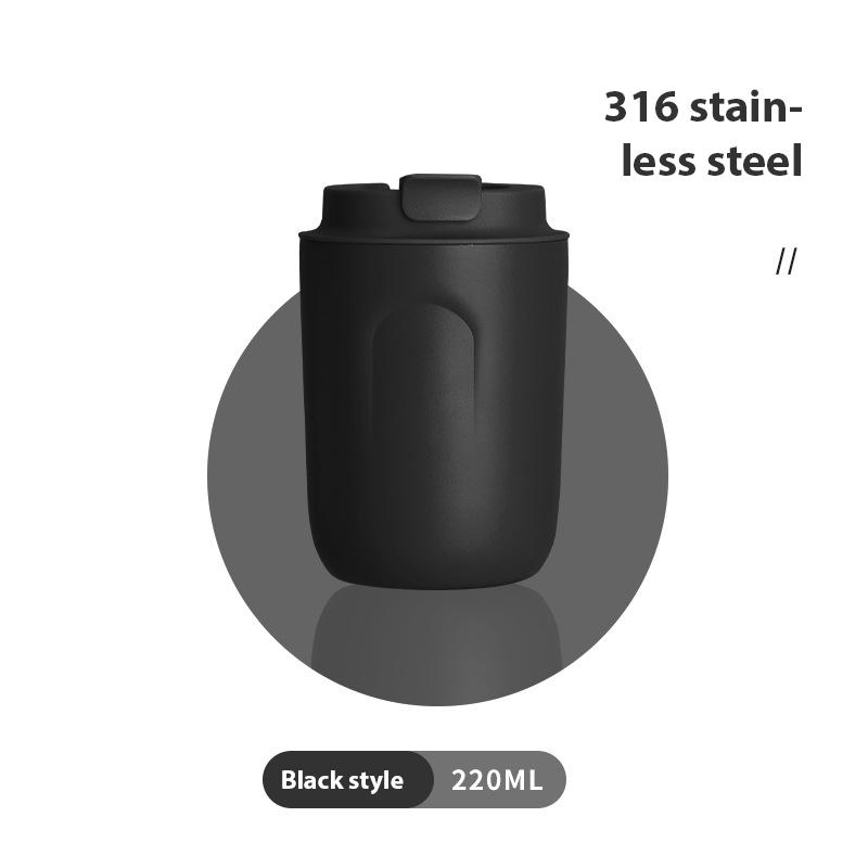 220Ml Stainless Steel Mini Coffee Cup Water Bottle Leak-Proof Car Vacuum Flask Travel Insulated Bottle Thermos Mug
