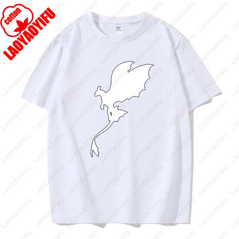 Toothless Light Fury Shirt How To Train Your Dragon for Men Women TShirt Movie Couple Matching Cotton Simple Tee for Unisex Gift