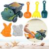 6 шт. Динозавр Песочные игрушки для детей - Пляжное веселье с самосвалом и формочками для песка