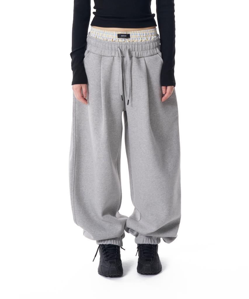 AAKAM Laced Cros2 Patch Sweatpants (Gray)