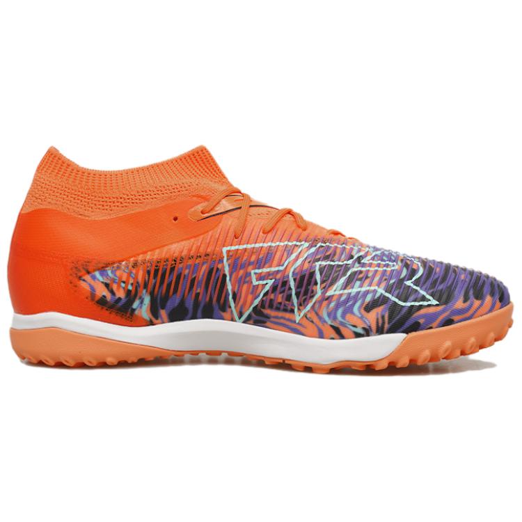 Puma Future 8 Comfortable Fashion TT (Rubber Studs) Artificial Turf Fabric Durable Fit Soccer Shoes Men Soccer Shoes Orange Black 108433-01