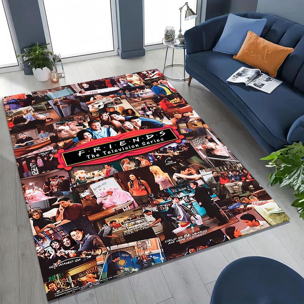 Классический коврик с логотипом Friends Central Perk для спальни, гостиной, дивана, домашний придверный коврик, декор, большой детский игровой нескользящий коврик для пола