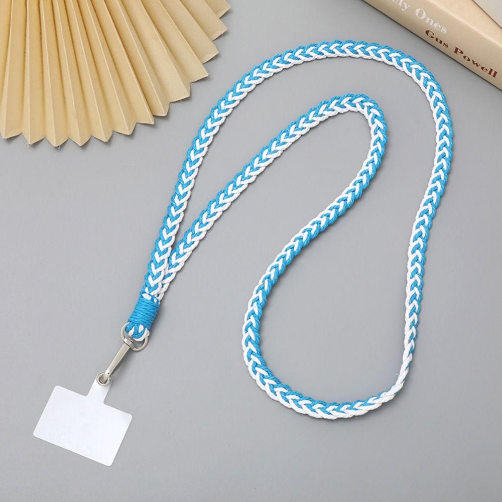 Ремешок для телефона с защитой от потери, плетеный вручную, через плечо, плетеный шнур для телефона, женский, женский