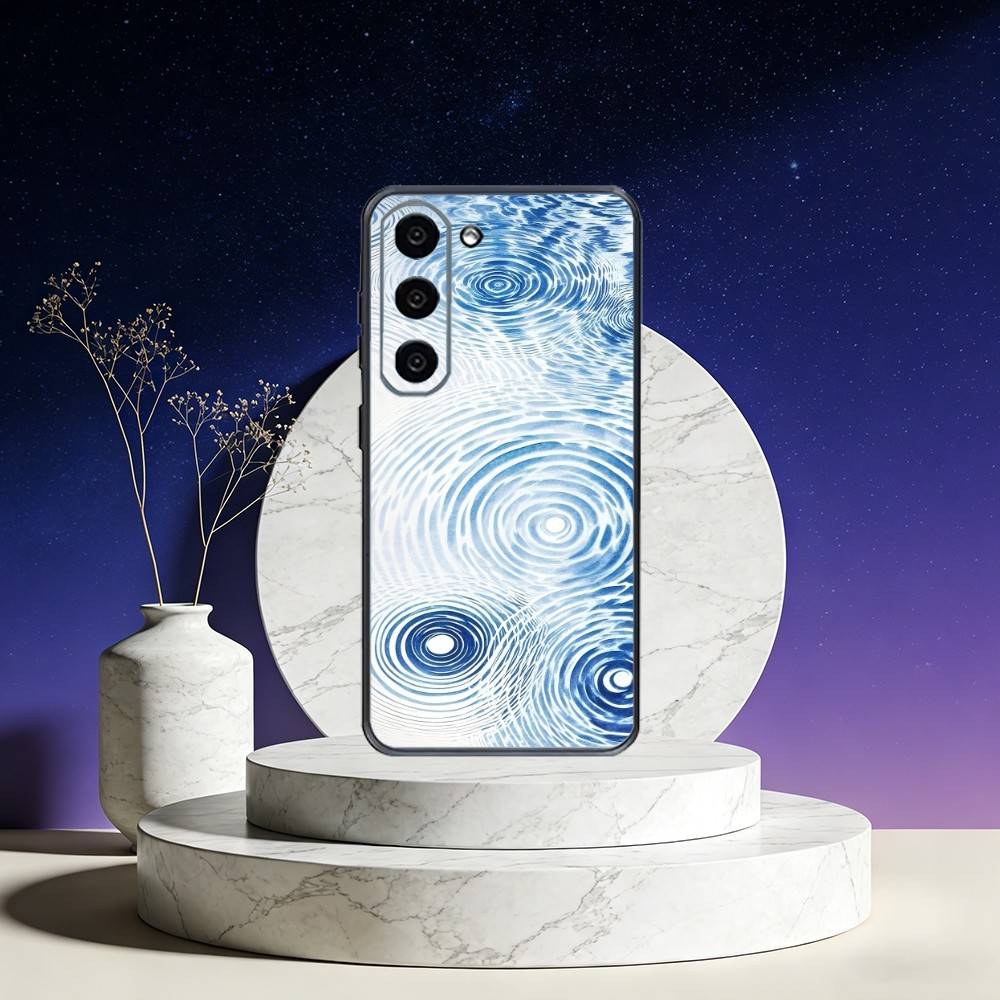 Чехол для телефона 'Блестящие водные блики' для Samsung Galaxy A73, A72, A71, A70, A53, A52, A51, Другие Мягкий черный чехол