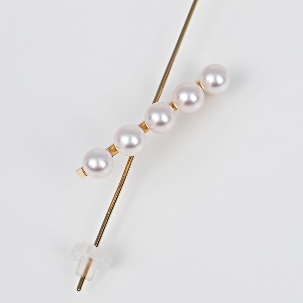 Серьги-пусеты с жемчугом Акойя 4,0 мм, K10, Женские, [В подарочной упаковке]