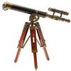Копия двухствольного лондонского латунного телескопа викторианской эпохи на триодной подставке. Домашний декор, настольная подставка. Идеи подарков...