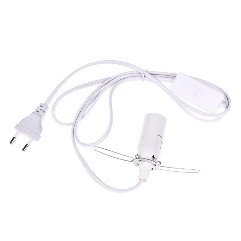 Eu Plug E14 Hanglamp Holder Light Bulbs Socket With Switch Wire 1.55M Power Cord Cable For Pendant Fixture Hang Lamp