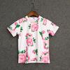 Sweet Girls Big Flower T Shirt Fashion Summer Kids Tops Tees Cute Printing Children O-neck Tshirts