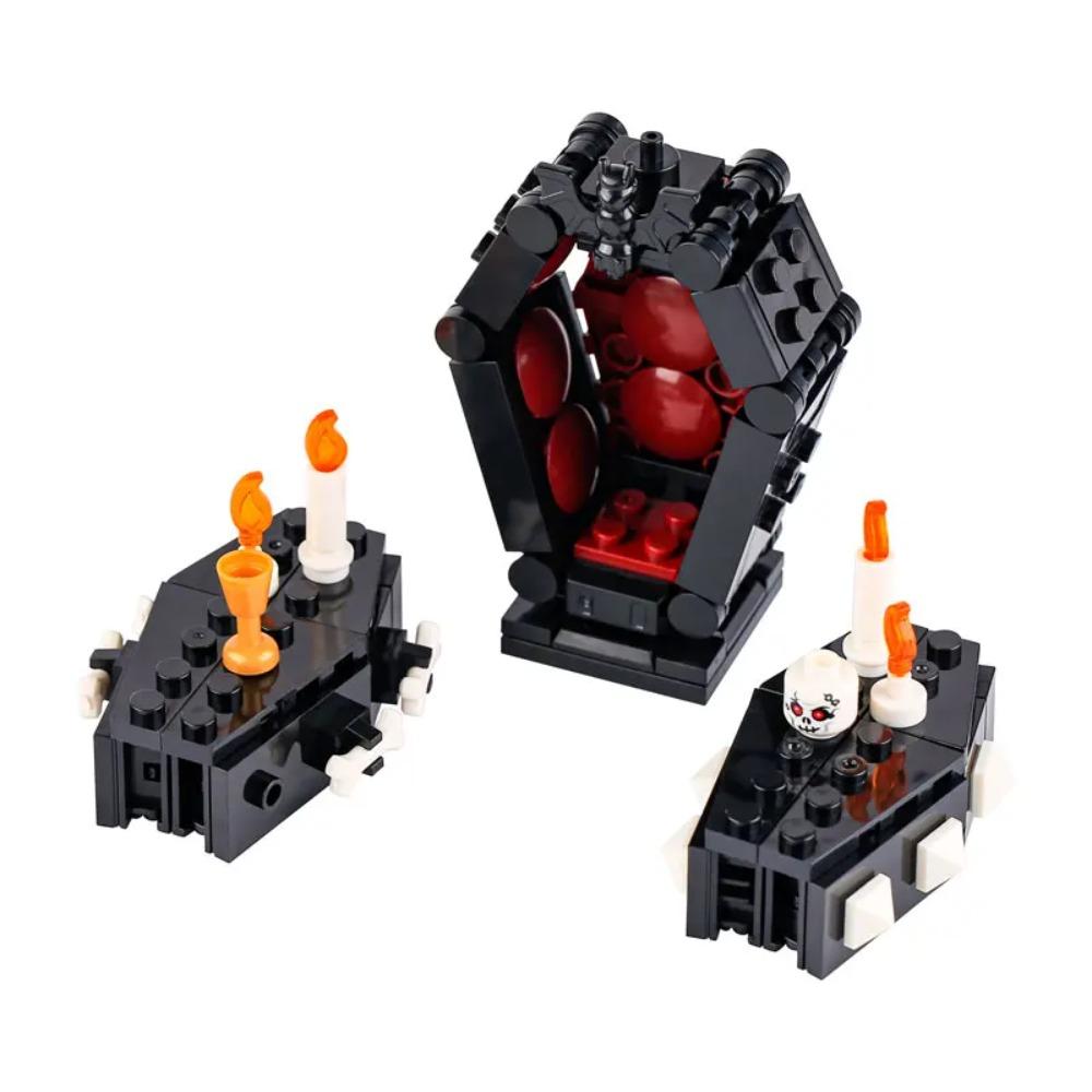 Средневековая хижина ведьмы Строительные блоки MOC Режим Бутылка с волшебным зельем Кухня ведьмы Стол для картографии Игрушки Кирпич Подарок