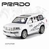 Литая под давлением модель автомобиля Prado в масштабе 1/32, игрушечный автомобиль с откатным механизмом со звуком и светом для детей, коллекция подарков для мальчиков и девочек