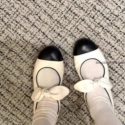 Модные весенние новые туфли на низком каблуке, женская мода, круглый носок, неглубокий вырез, бант-бабочка, цветные, мягкая подошва, нескользящие, одинарные туфли