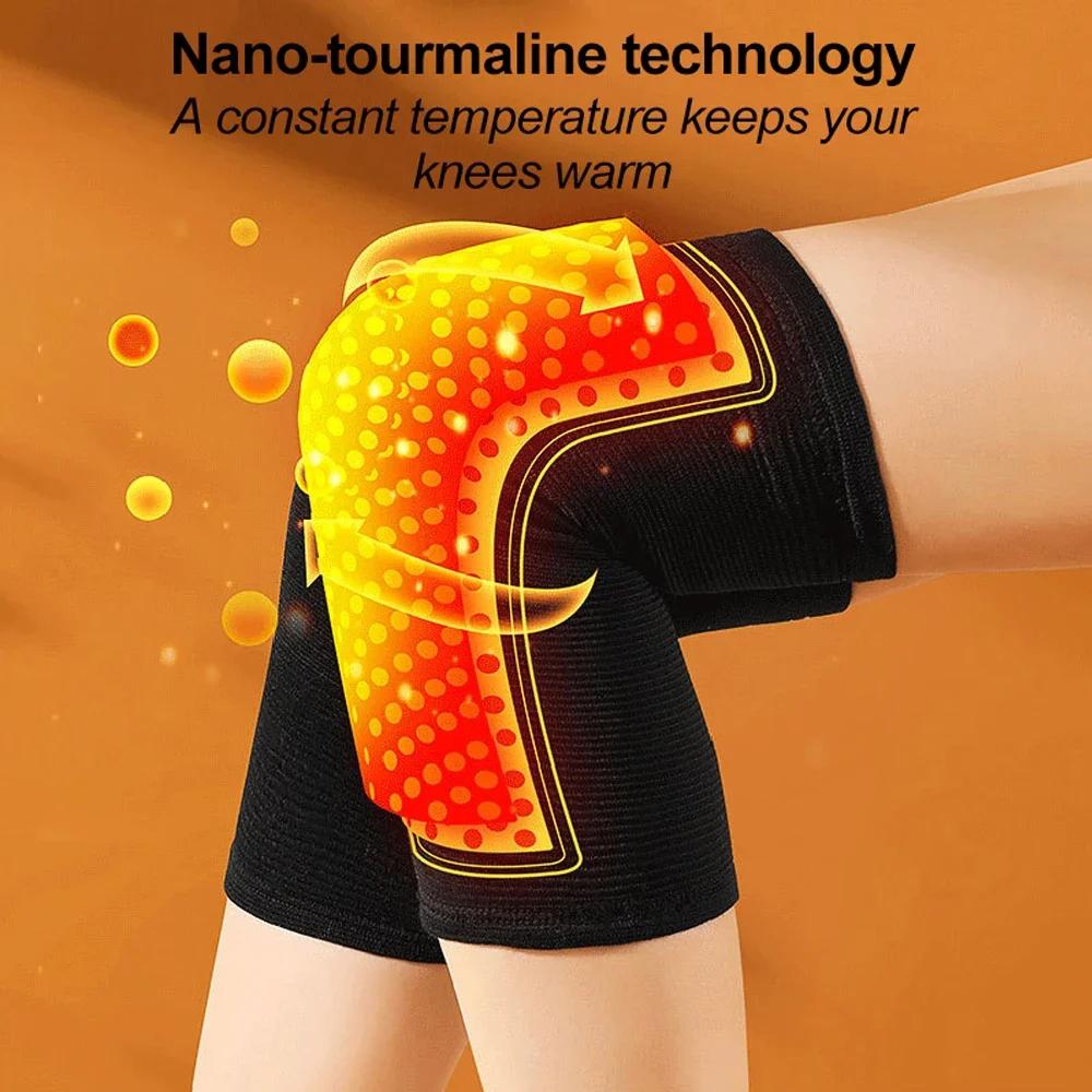 1Pair Self Heating Support KneePad Knee Brace Warm for Arthritis Joint Pain Relief Injury Recovery Belt Knee Massager Leg Warmer