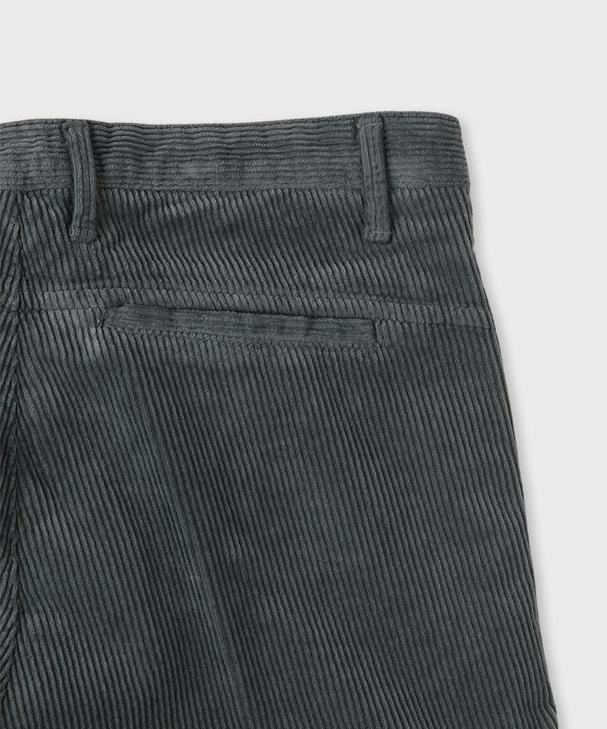 PANICALE Charcoal Slim Fit Corduroy Cargo Pants