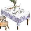 Фиолетовый лавандовый узор для скатерти, свадебное украшение, вечерние кофе для гостиной, столовой, прямоугольные камины