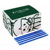 Shibase Kogyo 485 Straw Straws for Juice, Flex, 6mm x 21cm, Unwrapped, Pack of 500, Blue, Made in Japan