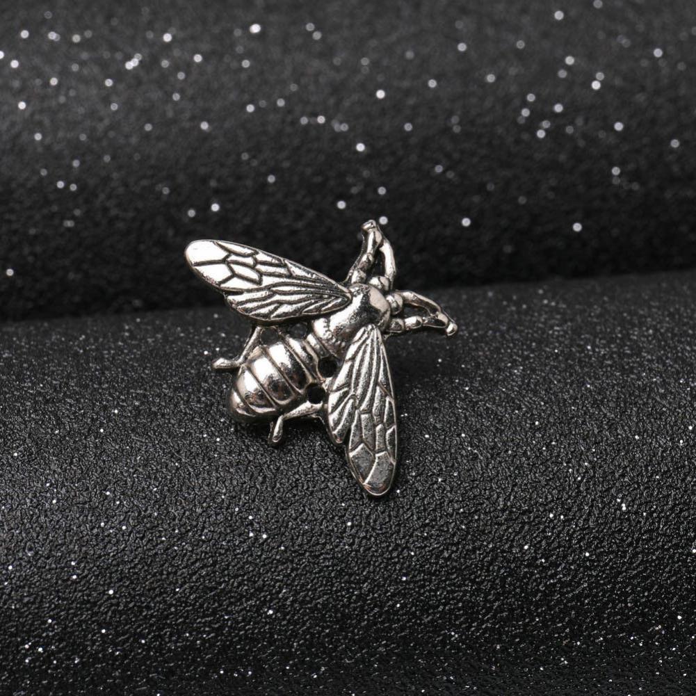 High Quality Brooches Small Fresh Bee Brooch Retro Men Metal Suit Collar Pin KTY