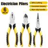 Multi-functional 6 Inch Wire Cutter Sharp Nosed Pliers Electric Wire Cable Cutting Pliers Hardware Tool Electrician Hand Tools
