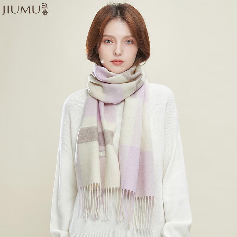 JIUMU Женский вязаный шарф из чистой шерсти