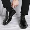 Leather Shoes Men's Autumn Dress British Style Low-top Soft-soled Casual Wedding Groom Wedding Shoes 2025