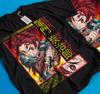 100% Cotton TOPS UNISEX TEES MENS WOMENS Tanjiro Demon Slayer T-shirt Kimetsu No Yaiba Horror Anime Nezuko Shirt Gift 244