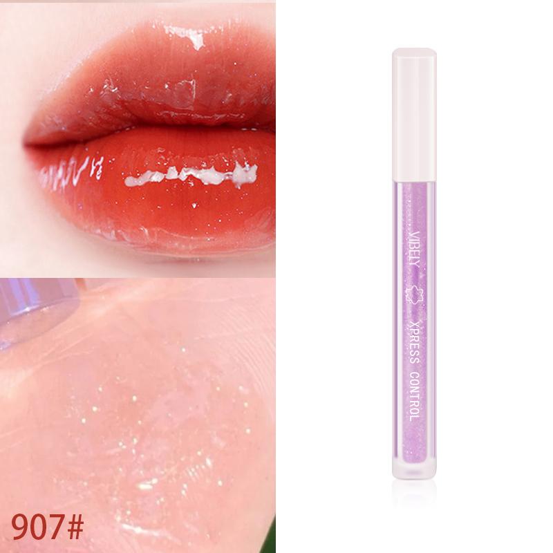 VIBELY Young Girl Fantasy Прозрачное Зеркало Водянистая Глазурь Для Губ Тонкий Блеск Перламутровый Блеск Для Губ Антипригарный Блеск Для Губ Праймер