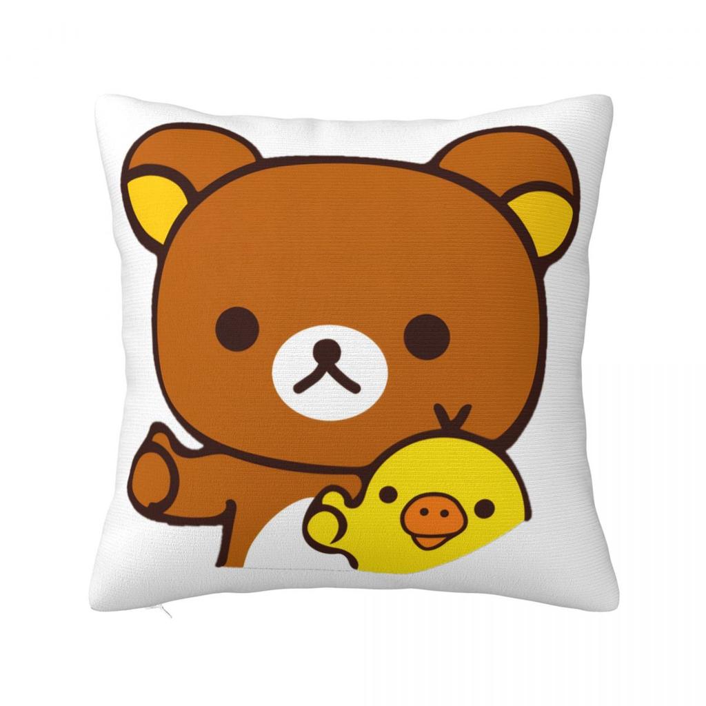 Korilakkuma Rilakkuma Pillowcases Room Cartoon Bears Cushion Case Funny Pillow Cover