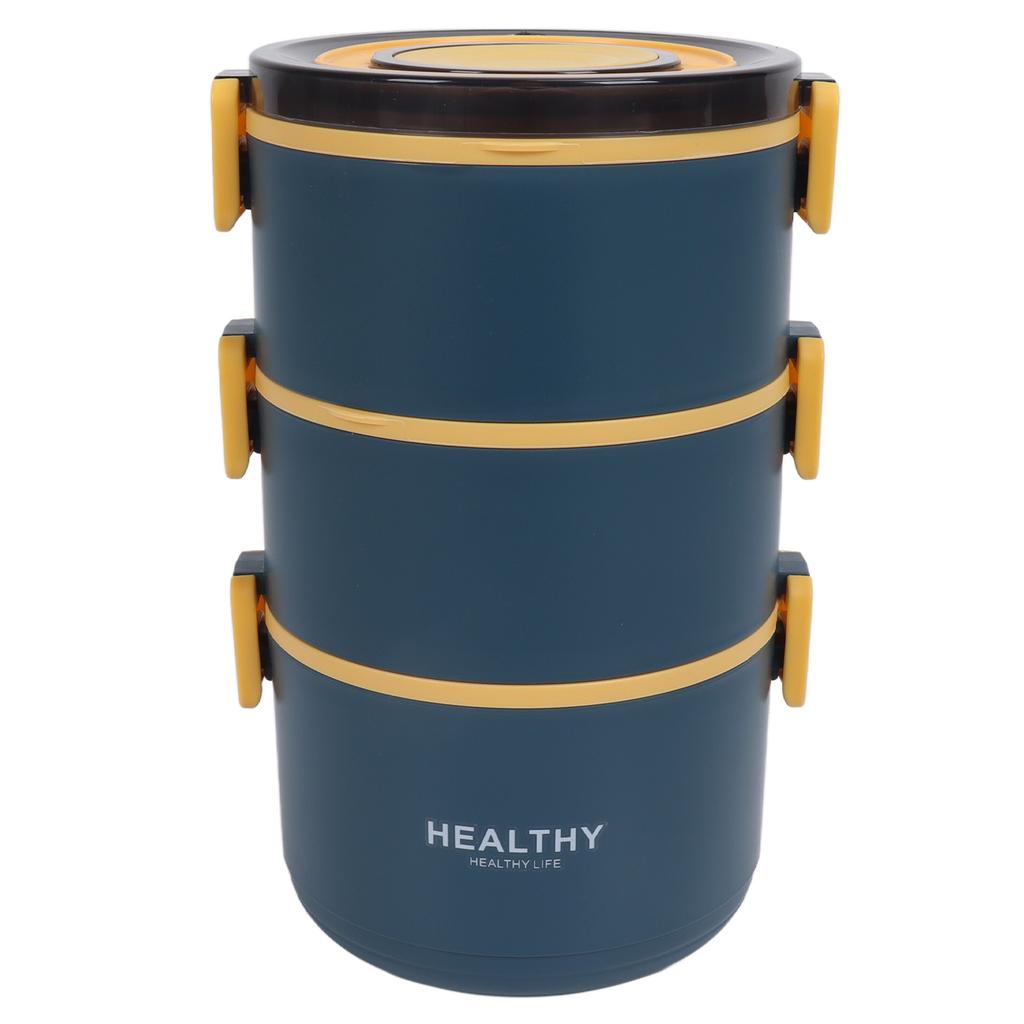 Thermal Lunch Box 2200ml Three Layer Detachable Compartment Design Portable 304 Stainless Steel Insulated Bento Box