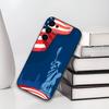 Флаг Америки S-Статуя L-Свободы Чехол для телефона USA для Samsung S25,S24,S21,S22,S23,S30,Ultra,S20,Plus, Мягкий Силиконовый Черный Чехол