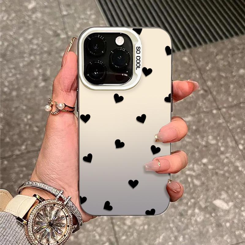 Любовь во весь экран Подходит для чехла для мобильного телефона Apple 16PROMAX IPhone 15 Жесткий чехол 14 Большое отверстие 13 Простой 12 Тренд 17