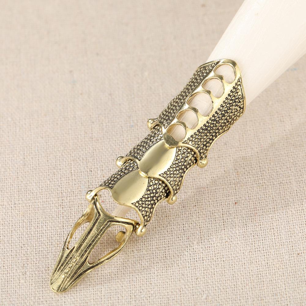 Кольцо в стиле панк, рок-прокрутка, сустав, броня, костяшки, металлические кольца для пальцев, когти на весь палец, набор колец унисекс для Хэллоуина, новинка 2022 г.