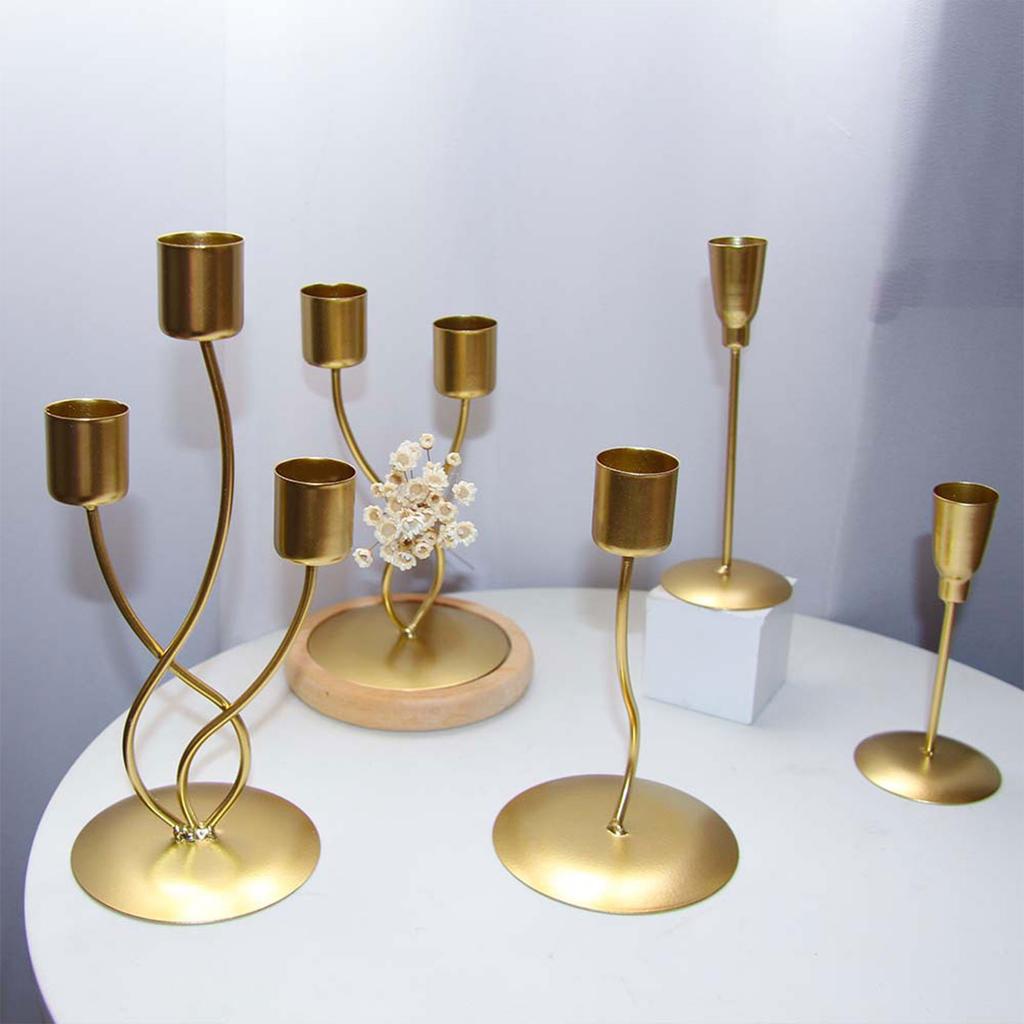 Элегантный металлический подсвечник в скандинавском стиле, декоративный железный конический подсвечник для домашнего стола, центральные украшения