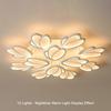 Светодиодный потолочный светильник для гостиной, мягкий свет, защита глаз, интеллектуальная лампа с регулировкой яркости, светильник в форме лепестка, энергосберегающее освещение для домашнего декора