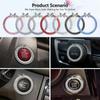 1PC Car Diamond One Click Start Decorative Ring Button Car Water Diamond Decorative Cover Protective Cover Decorative Ring