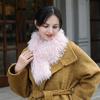 Yousheng Plush Scarf with Magnetic Design Solid Color Women Thickened Warm Scarf Coat Accessory Daily Commuting Wear