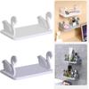 Punch Free Storage Rack Cute Closet Organizer  Bathroom Kitchen Room Living Bracket