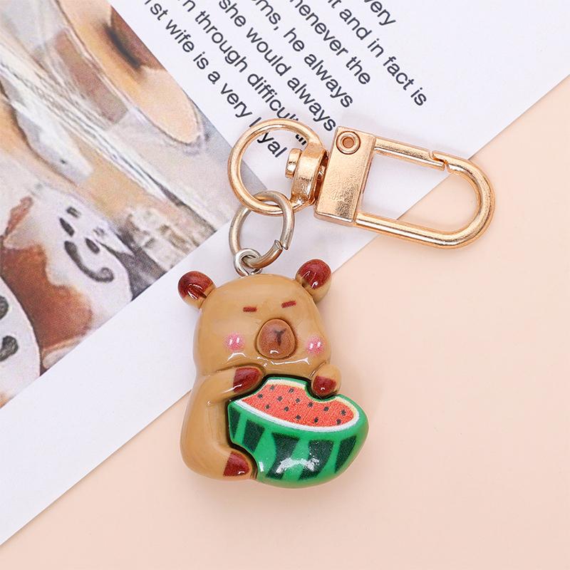 Милый брелок Capibala мультфильм маленькая подвеска Capybara девушка рюкзак аксессуары сумка ключ украшение лучший друг подарок