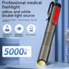 Медицинская карманная светодиодная лампа, перезаряжаемый мини-карандаш с двойным источником света, стоматолог, медсестра, рабочий светильник для оказания первой помощи с зажимом