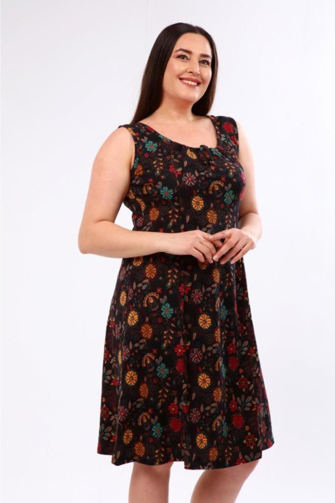 Женское платье большого размера, хлопковое платье без рукавов с толстыми бретелями и чашечками, платье больших размеров из чесаного хлопка