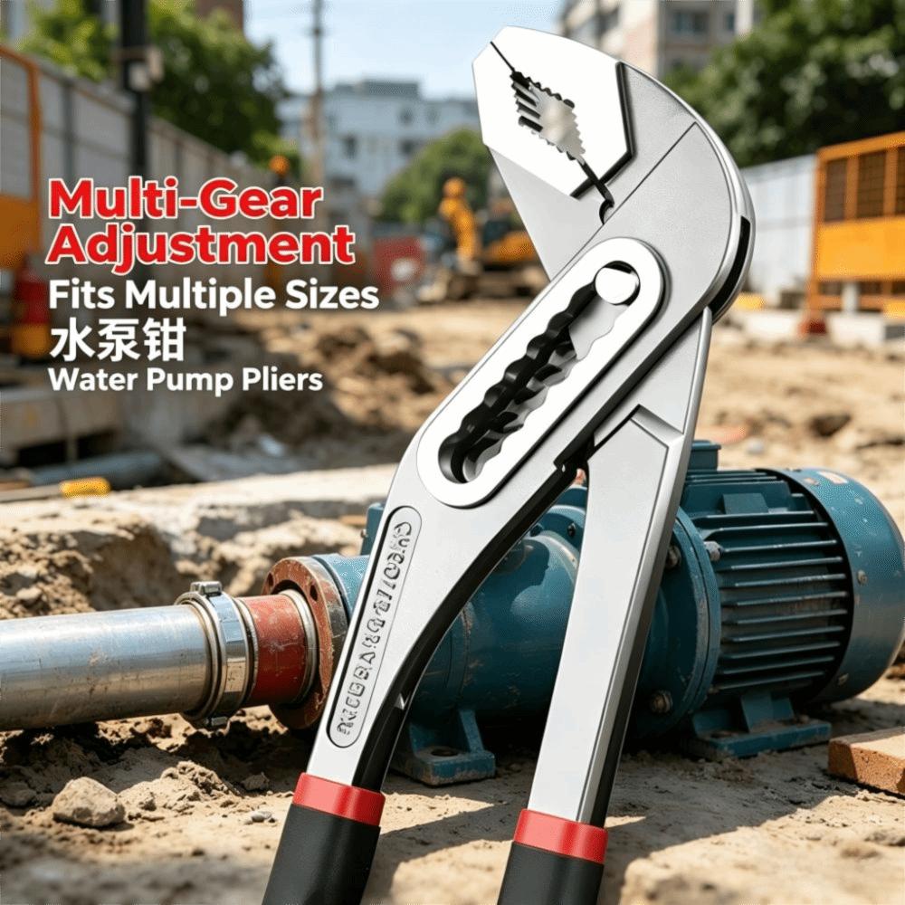 Multi Position Adjustable Pipe Pliers Serrated Jaws Groove Joint Pliers Home Repairs