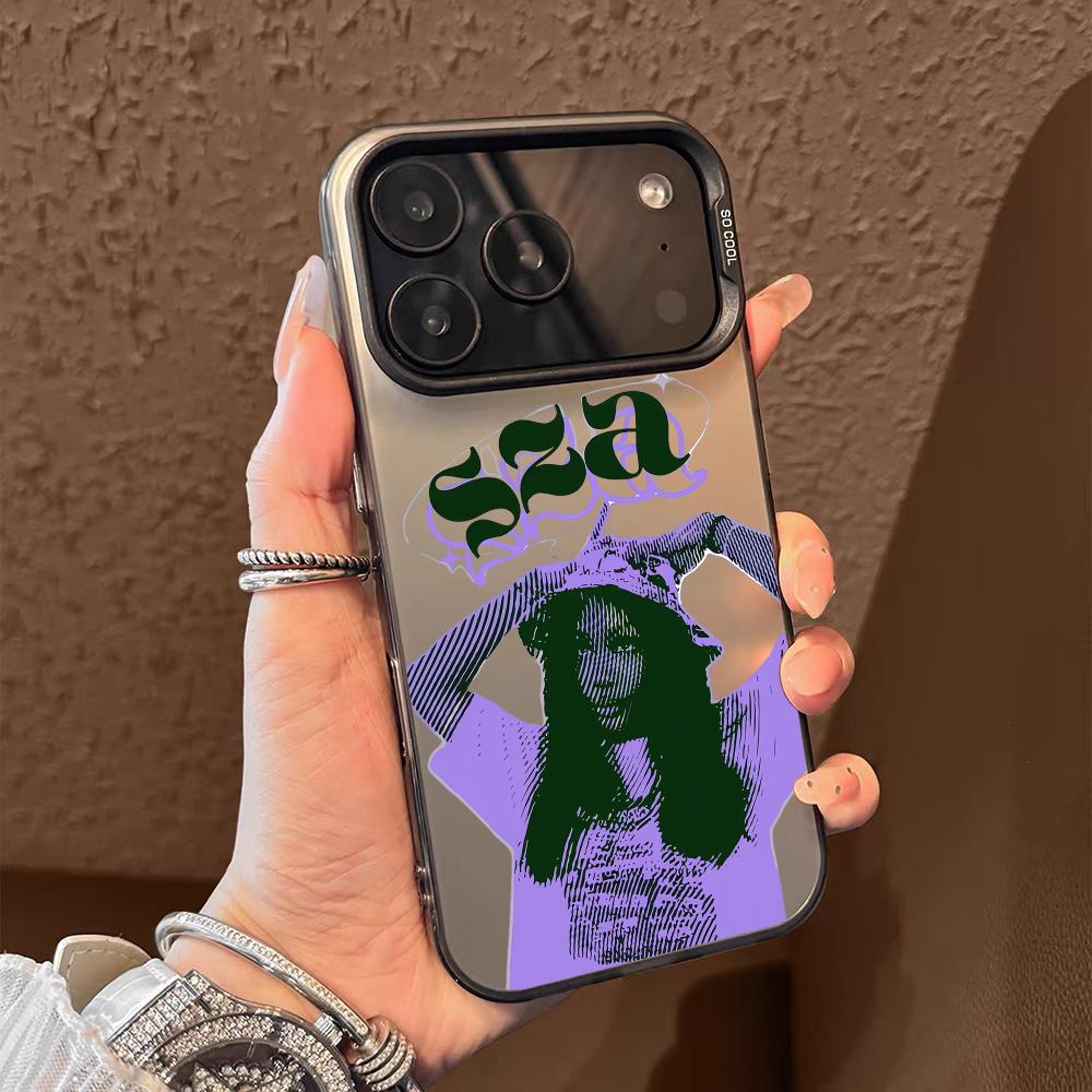 Чехол для телефона Saturn Singer S-SZA для iPhone 17 16 15 14 13 12 11 Pro Max Air Матовый Лазерный Аврора Ударопрочный Funda