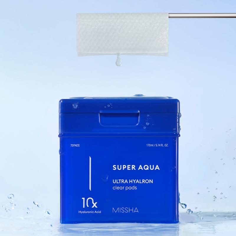 MISSHA Прозрачные подушечки Super Aqua Ultra Hyalon 170 мл/70 листов (3 варианта)