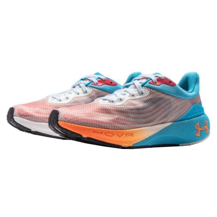 Under Armour Round Toe Lace-Up Low-Top Running Shoes Women Sneaker Blue Pink 3026265-301
